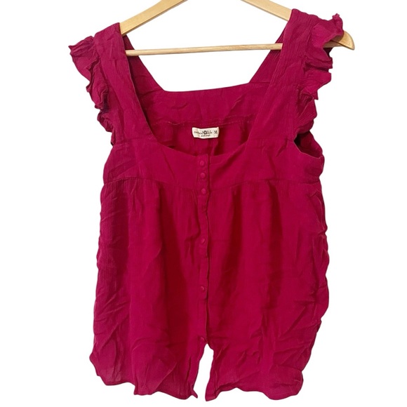 Natural Life Pink Ringer Tank Top Size Medium - Picture 1 of 3